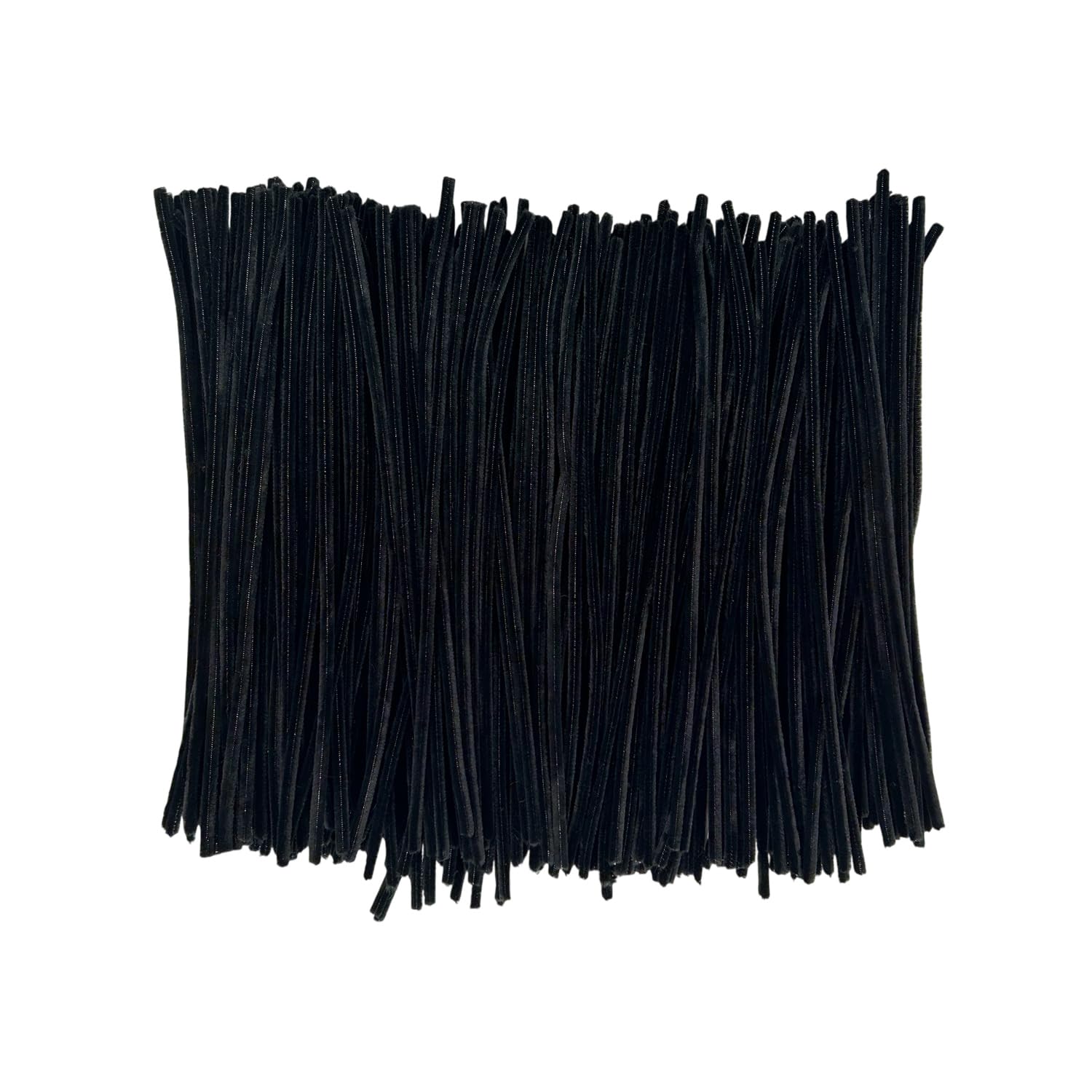Pack of 250 Black Coloured Pipe Cleaners 30cm x 6mm Craft Chenille Stems
