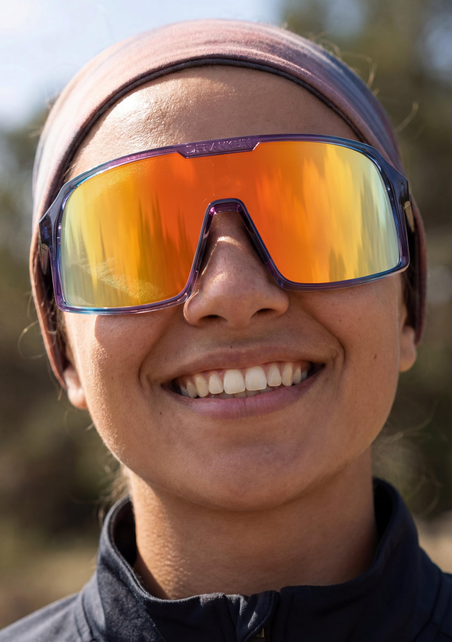 D.Franklin Occhiali da sole - Occhiali da sole sportivi con lenti polarizzate e protezione UV - Sport all'aperto - Modello wind - Rettangolari - Per uomo e donna - Sunglasses