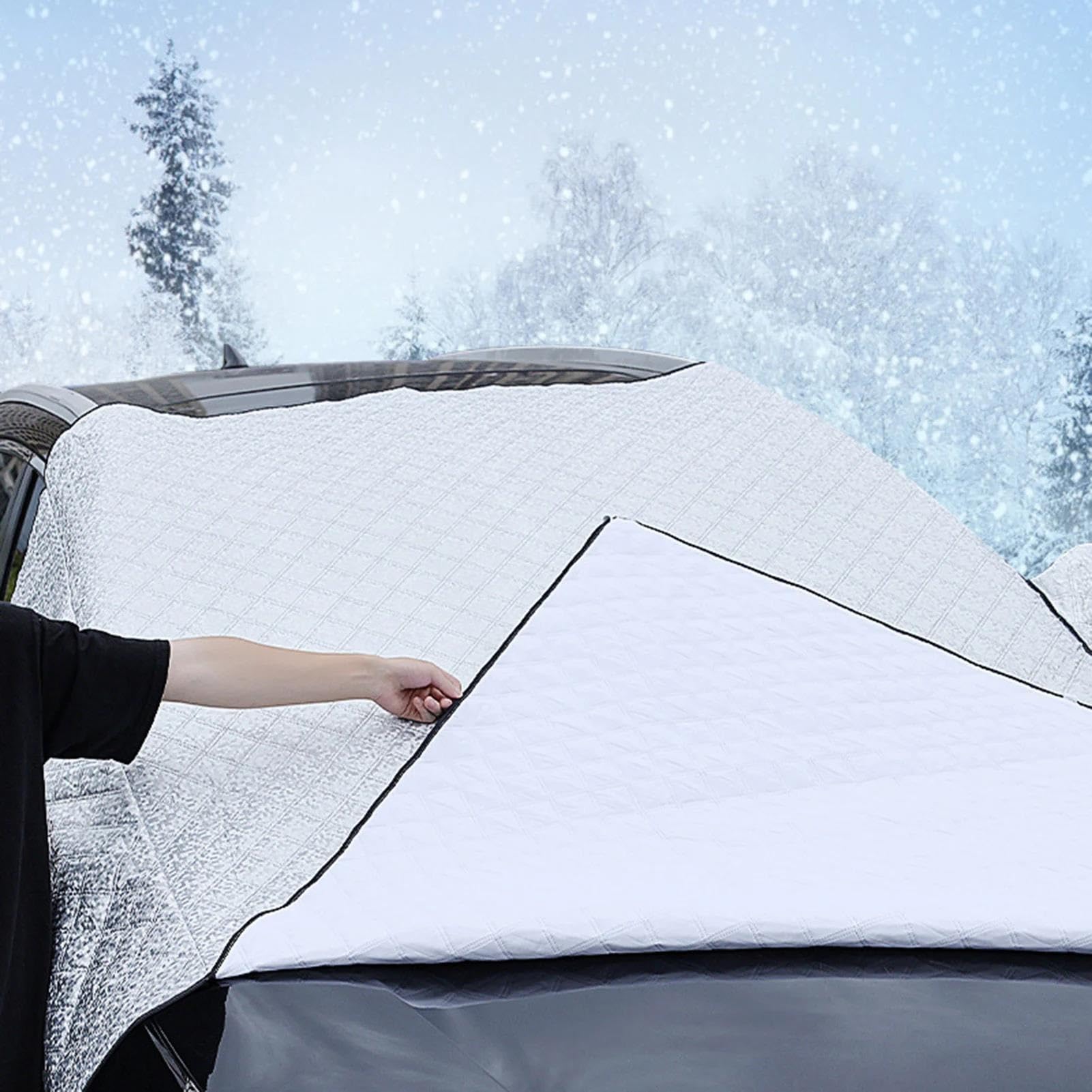 Copri Vetro Auto Ghiaccio Copertura Parasole Universale Automobile Parabrezza Auto Parasole Neve Copertura Protettiva Impermeabile Copertura Parabrezza Anteriore Telo Macchina Antigelo
