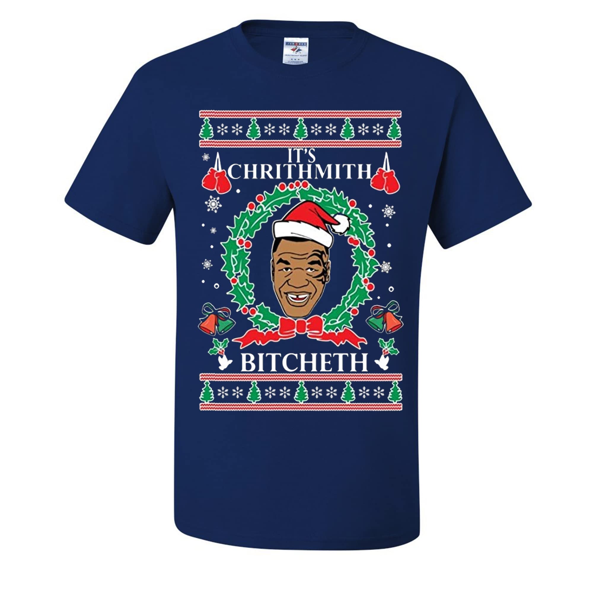 wild custom apparel Mike Tyson Merry Chrithmith eth Ugly Christmas T-Shirts