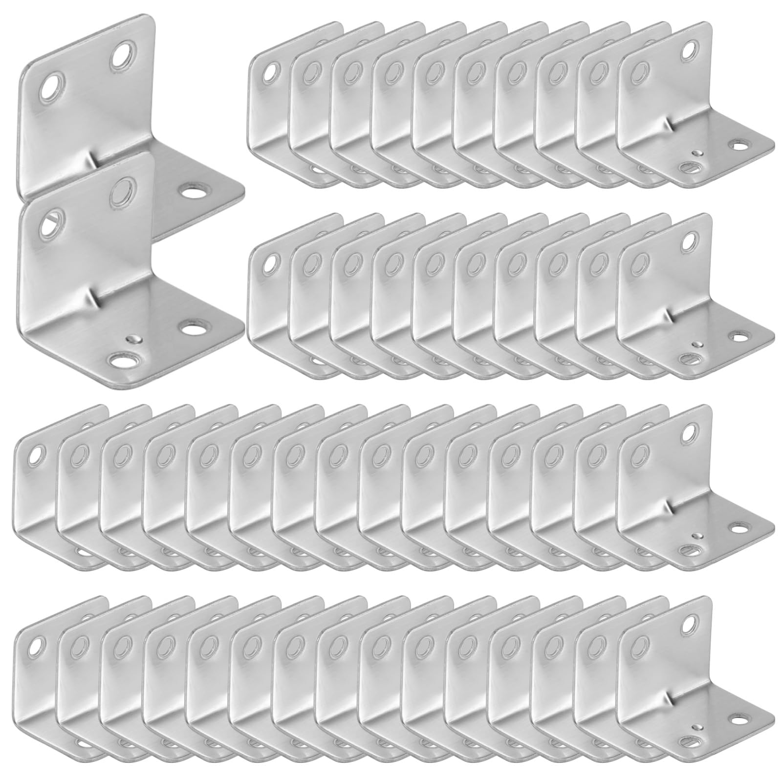 80 Pcs Stainless Steel Corner Brackets, 90 Degree Angle Braces