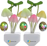 Vista 10 de iBetterLife - Lámpara de pared LED con sensor de luz nocturna en forma de hongo, lámpara de ensueño para dormitorio, linda lámpara de hongo