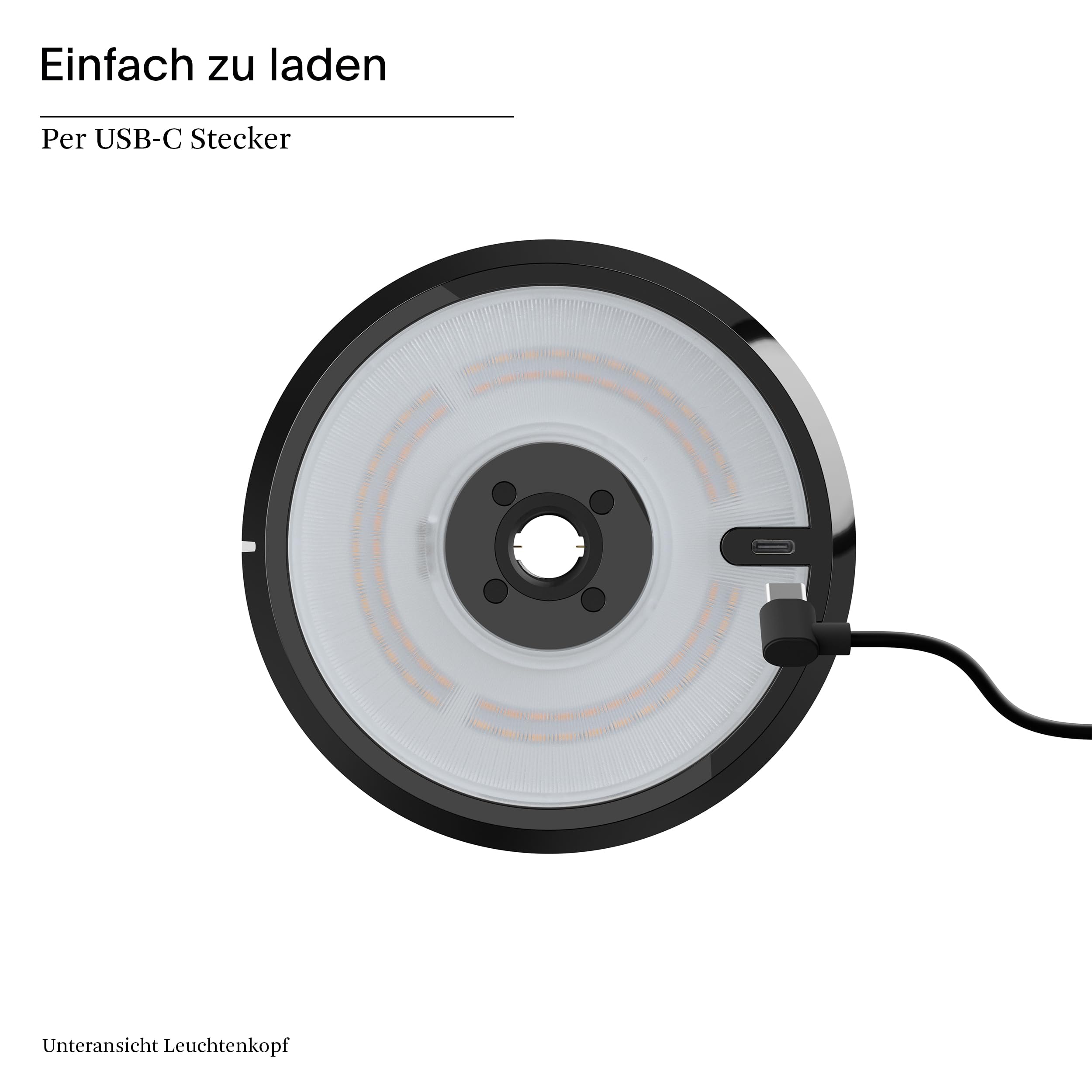 SIGOR Mahina Tischleuchte - Dimmbare LED Akku-Tischleuchte, Höhe 35,5 cm, aufladbar mit USB-C, 10 h Leuchtdauer, keramikschwarz