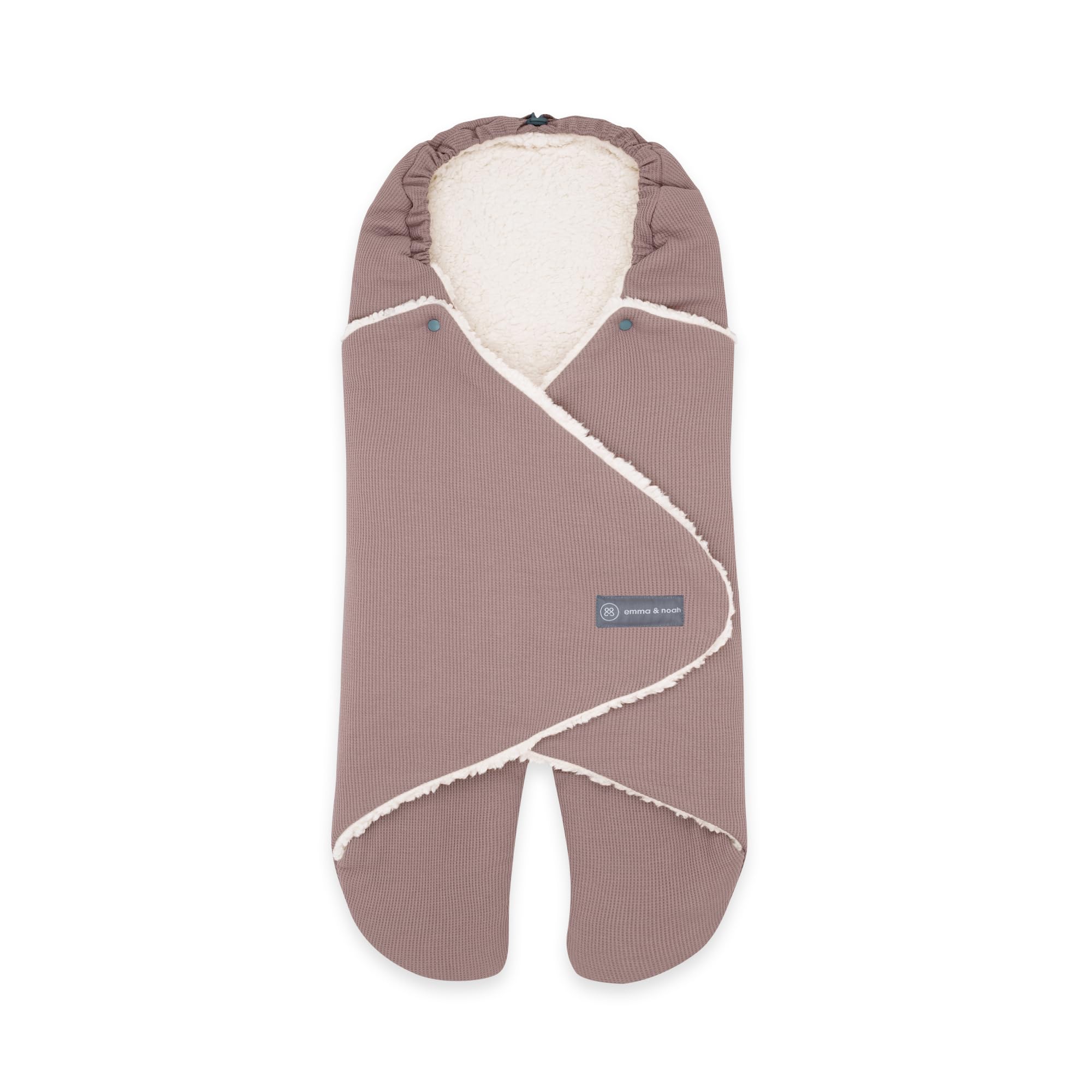 emma & noah Coperta con Piedi, 0-8 Mesi, Coperta per Ovetto, Maxi Cosi®, Seggiolino Autunno Inverno Foderato, Massima libertà di movimento (Essential Berry)