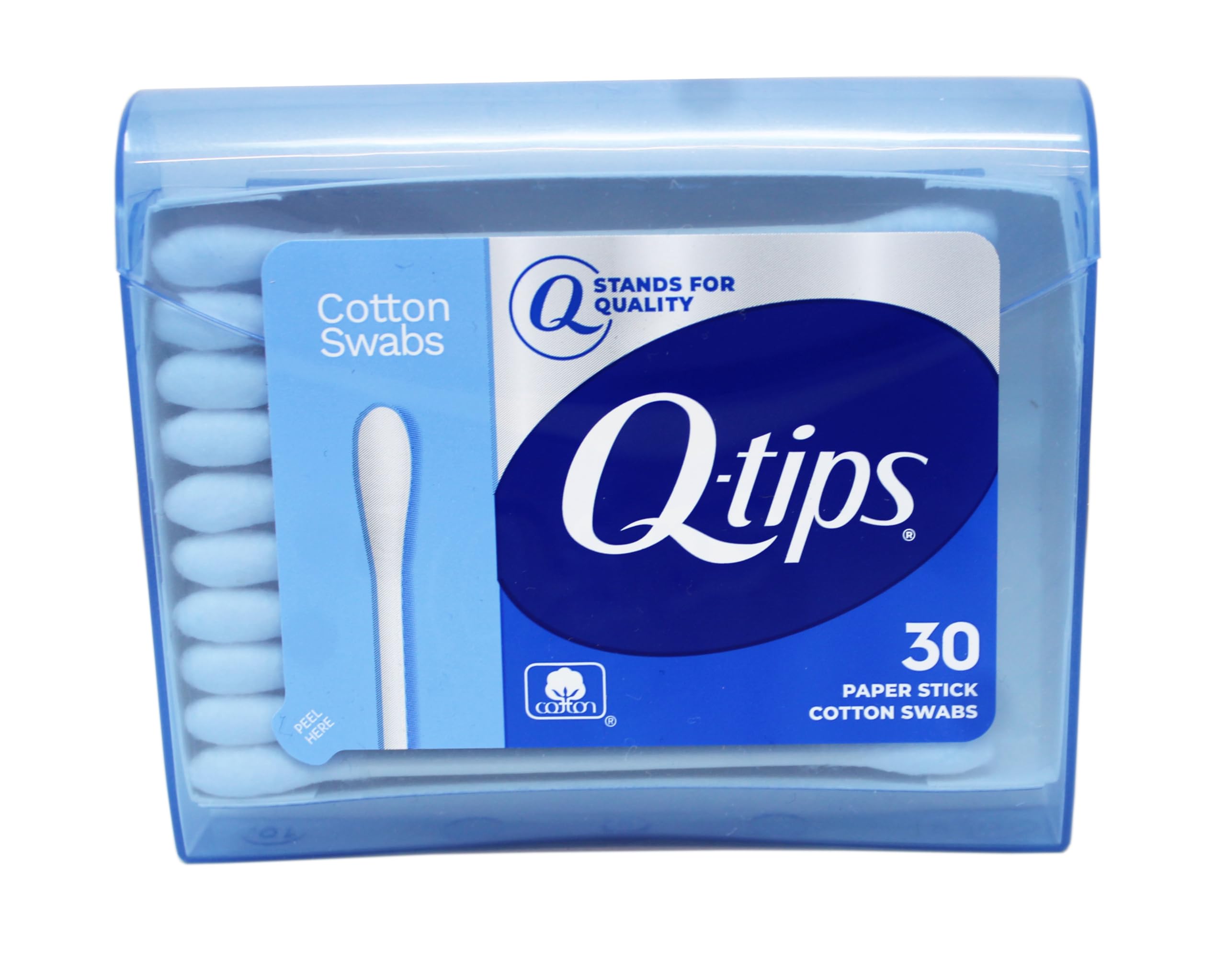Q-tips Cotton Swabs - Travel Q-tips for Beauty Makeup Nails and More Perfect for On the Go 30