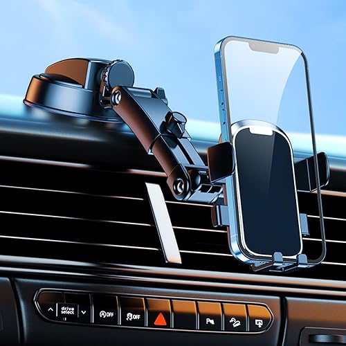 Miniatura 3 de Phone Mount for Car Stable and Flexible Suction Cup Dashboard Windshield Cellphone Holder Navigations Stand Handsfree Phone Holder for Car