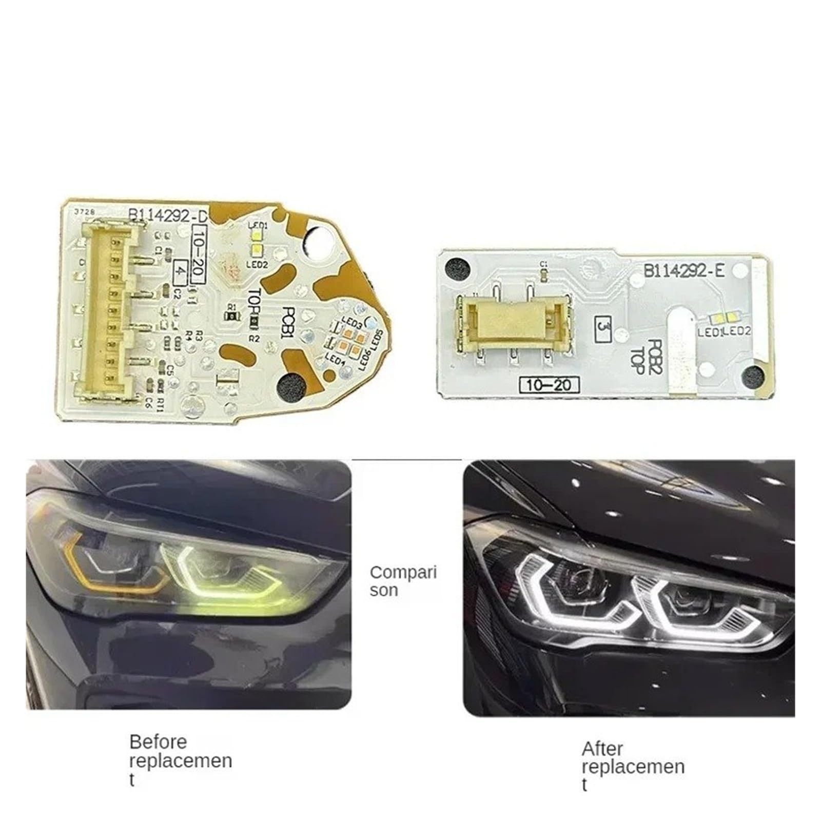 Unidad Control balasto Faros para X1 F49 2020 2021 2022 Faros Delanteros De Coche DRL Chip Balasto Circuito Placa Fuente De Luz Accesorios Blanco