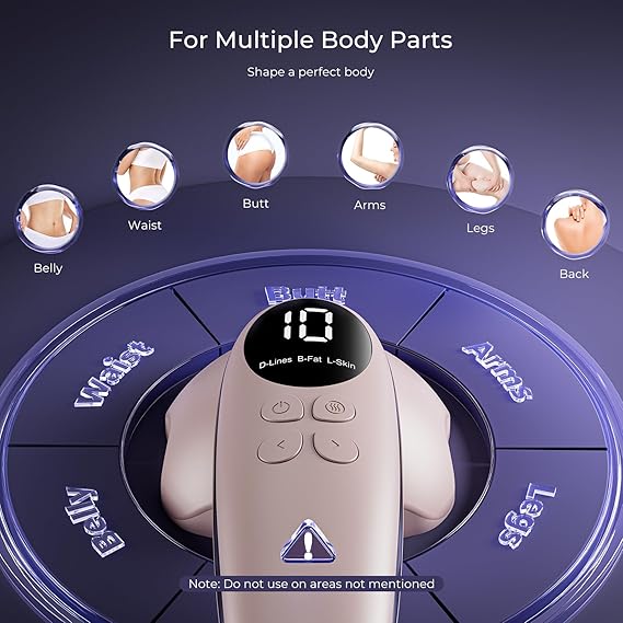 Depsoul Body Massager Professional Electric Leg Massager for Belly, Back, Waist, Arms, Buttocks, Pink-7193p