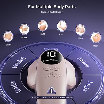 Depsoul Body Massager Professional Electric Leg Massager for Belly, Back, Waist, Arms, Buttocks, Pink-7193p
