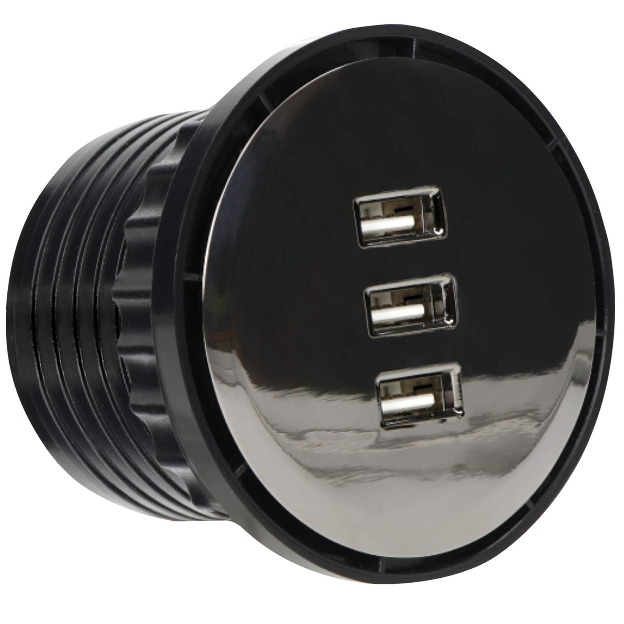 Orno OR-GM-9013/B - Hub USB con 3 Puertos USB para Carga por Cable, Color Negro