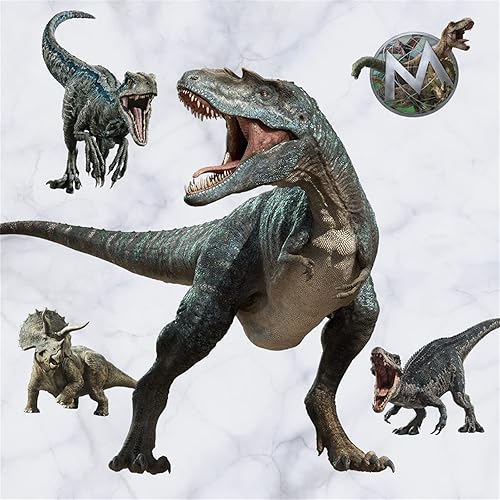 Kiddale T-Rex - Calcomanías de pared gigantes, calcomanías de pared de dinosaurio extraíbles para niños, niñas, adultos, dormitorio, sala de estar