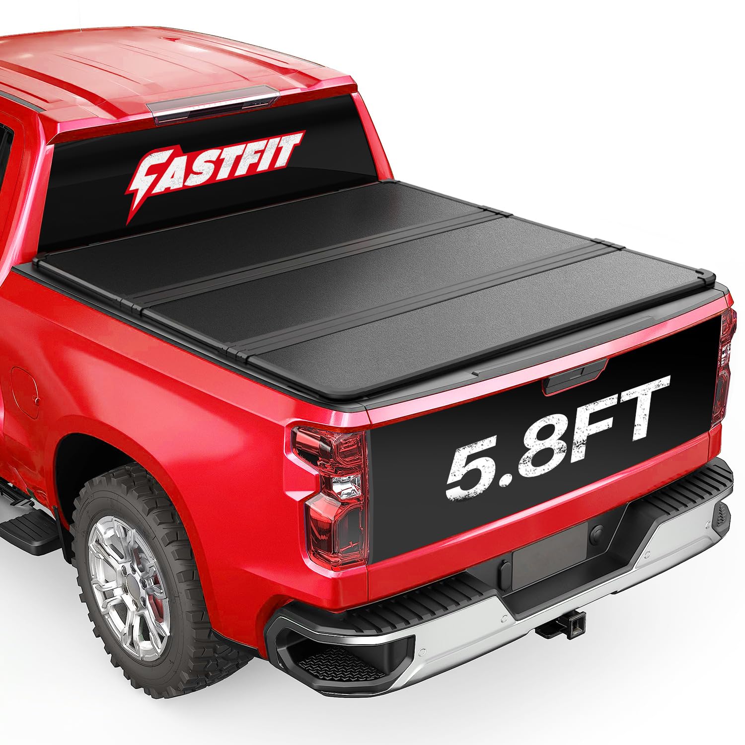 Hard Tri-Fold Tonneau Cover Fits 2019-2025 Chevy Silverado/GMC Sierra 1500 with 5.8ft (69.9in) Truck Bed | Not Fits CarbonPro Bed | On Top |