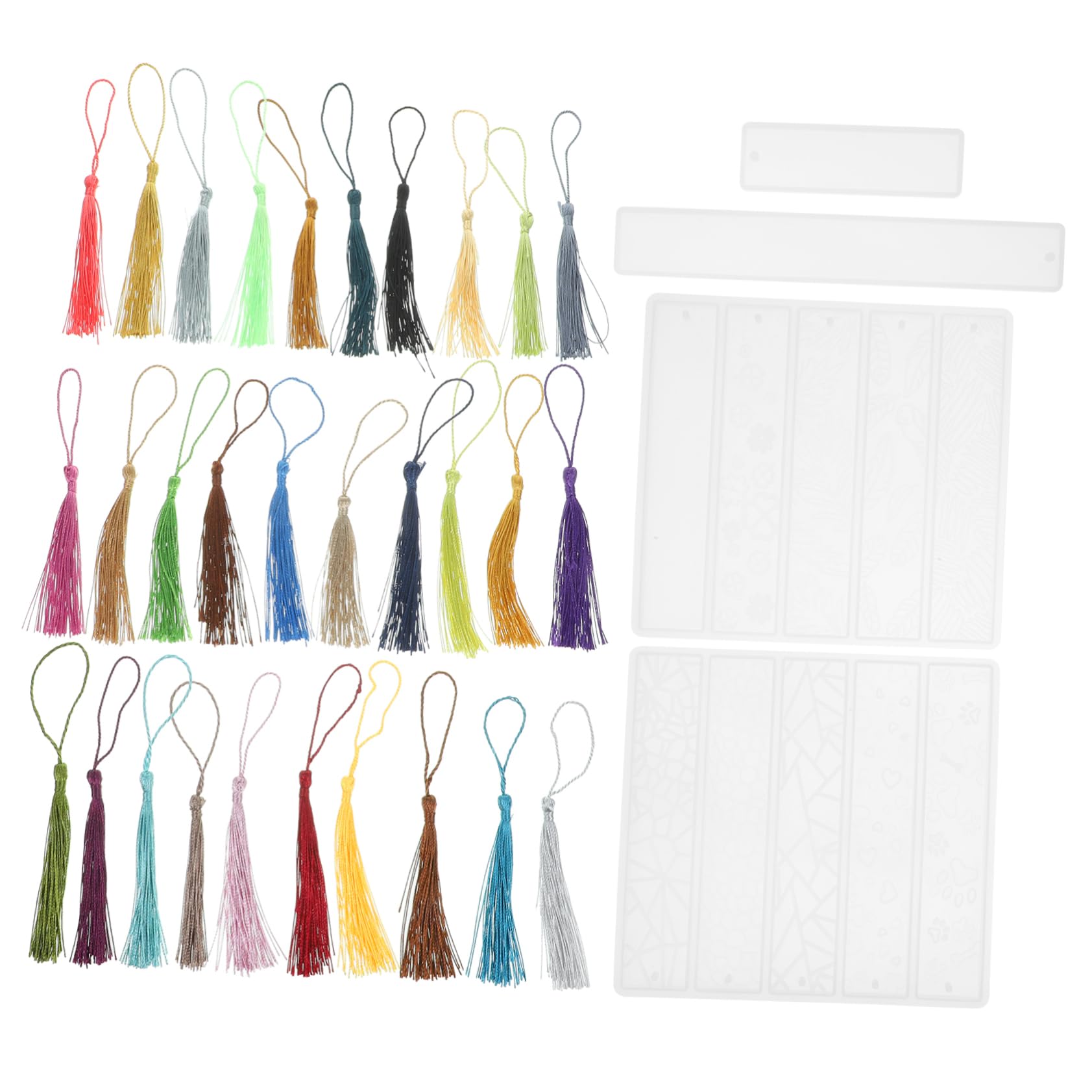 Moule à signet silicone pour résine époxy avec franges déco, lot de 2