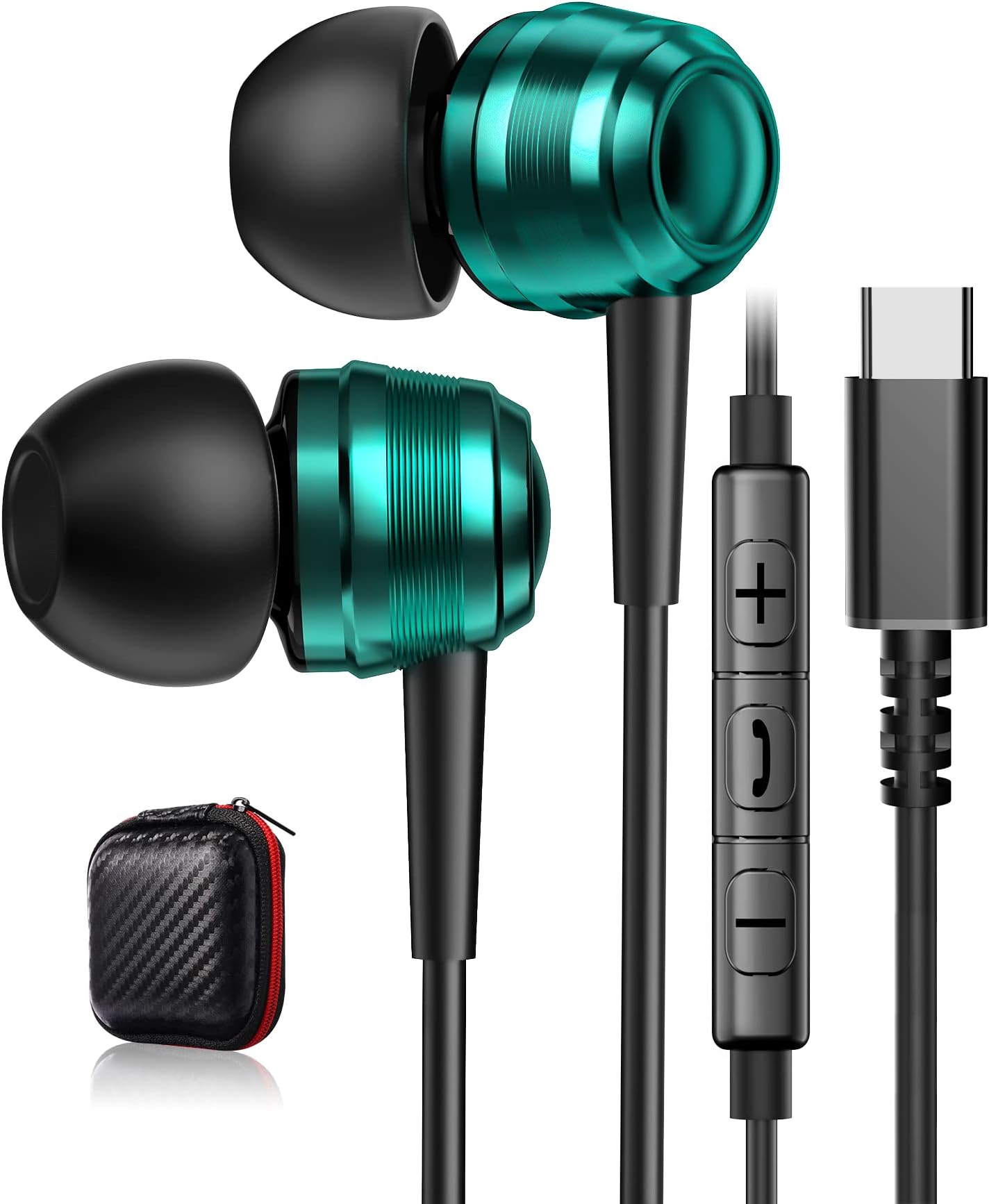 USB C Headphones, Wired Earbuds for iPhone 15 Plus, Samsung S23 Ultra S22 DAC Digital Earphones Stereo Audio in-Ear Headphones with Microphone for iPad 10th Samsung S21 A53 S20 Google Pixel 7 Pro