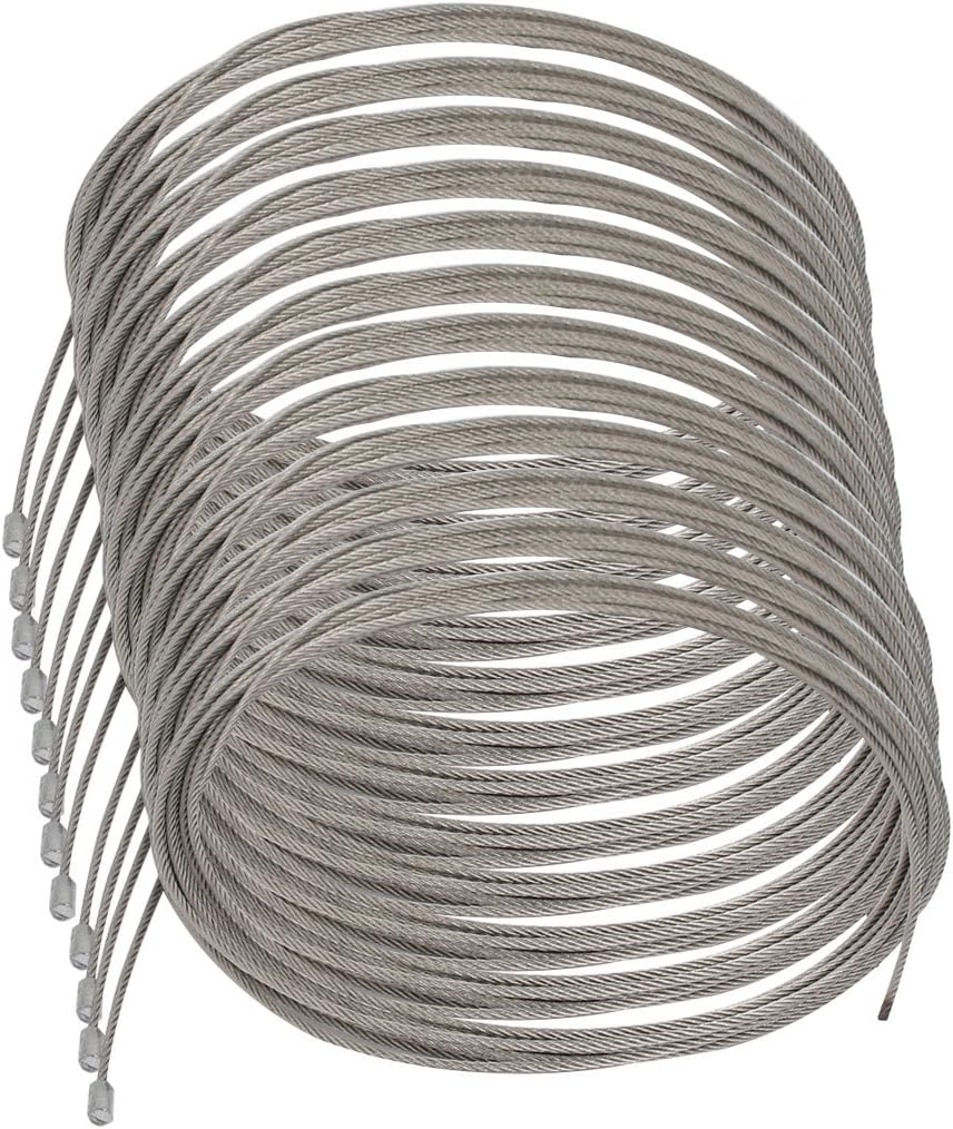 Ruilogod 12pcs 1.2mm Dia. 3 Meters Long Lighting Light Suspension Cable Kit Hanging Chain (id: f0f 0d3 6a2 300 650