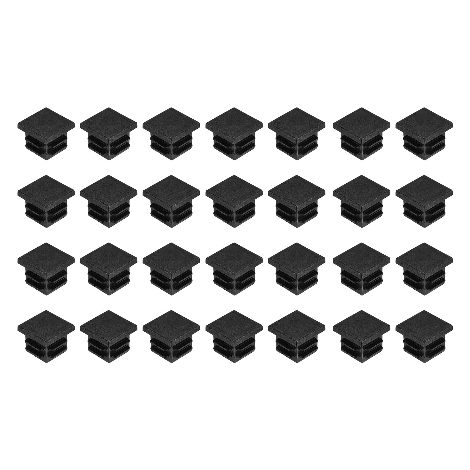 uxcell 28Pcs Square Plastic Plugs 19x19mm/0.75x0.75 for 15-17mm/0.59-0.67"