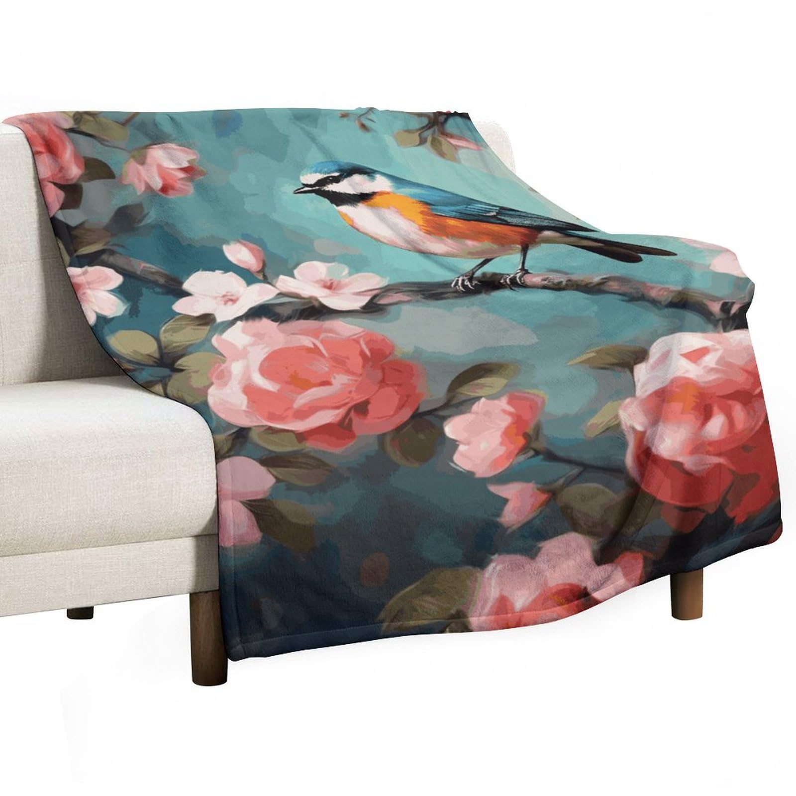 Couverture polaire plaid canapé et lit flanelle douce légère toutes saisons 127x178 cm