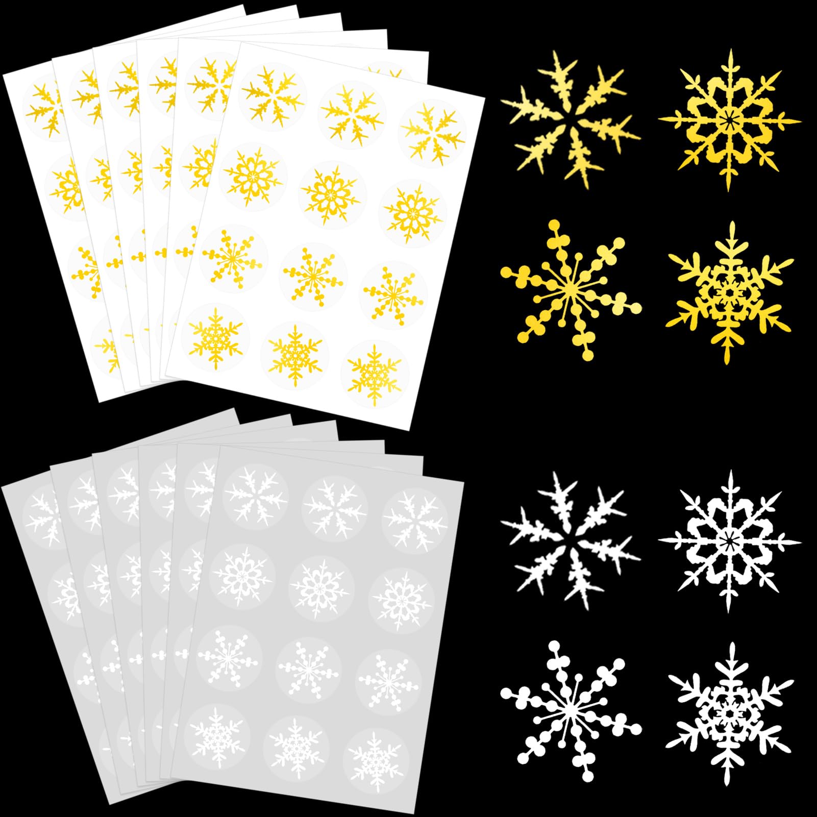 BETESSIN 16 Feuilles Autocollants Stickers Noël Gommettes Enfant