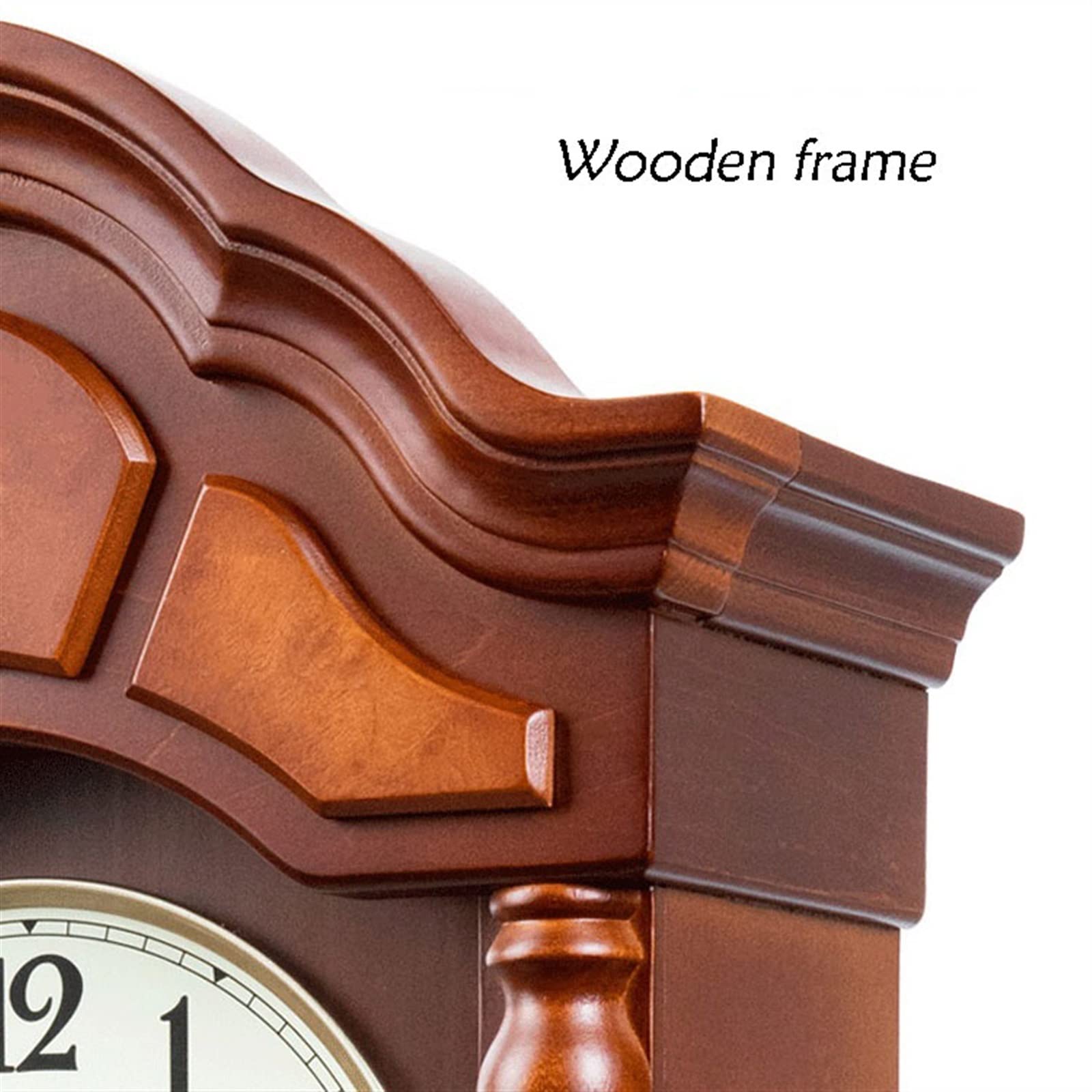 Reloj de Escritorio Reloj de Madera Informe Horas Sala Estar Escritorio Decorativo Retro Cuarzo Grande