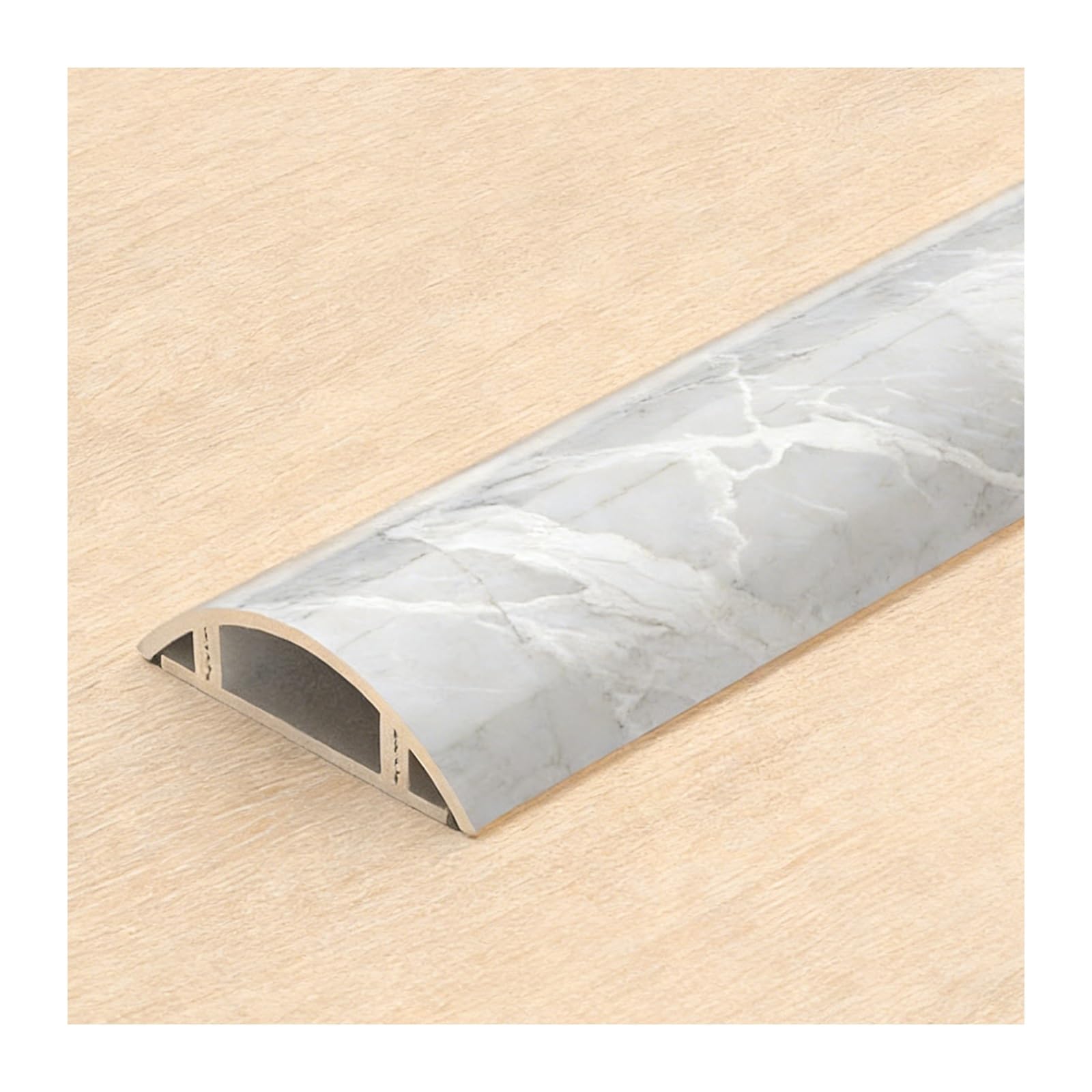 Passe Cable，Cache Cable Sol，RevêTements de CâBles Au Sol，il Convient pour Une Utilisation sur Les Bureaux, Les Murs, Les plinthes, Les sols et Bien Plus Encore.(Marble Grain,No. 4-3m)