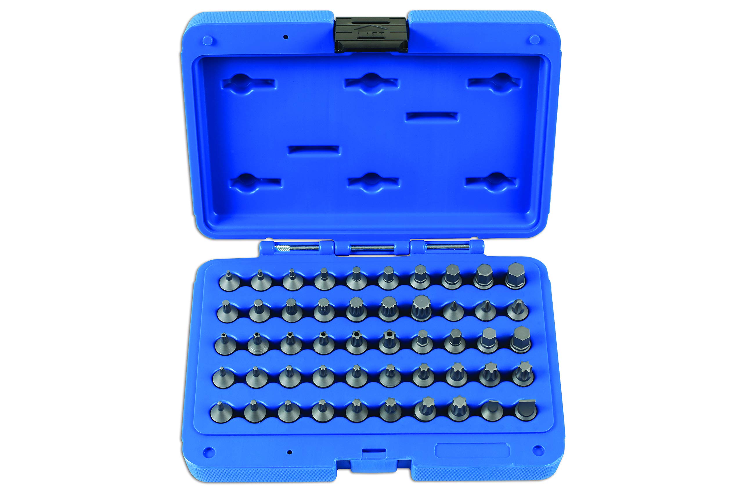 LASER 7653 Stubby Bit Set 1/4"" S2 Steel Zinc Phosphate Finish 50 Pieces