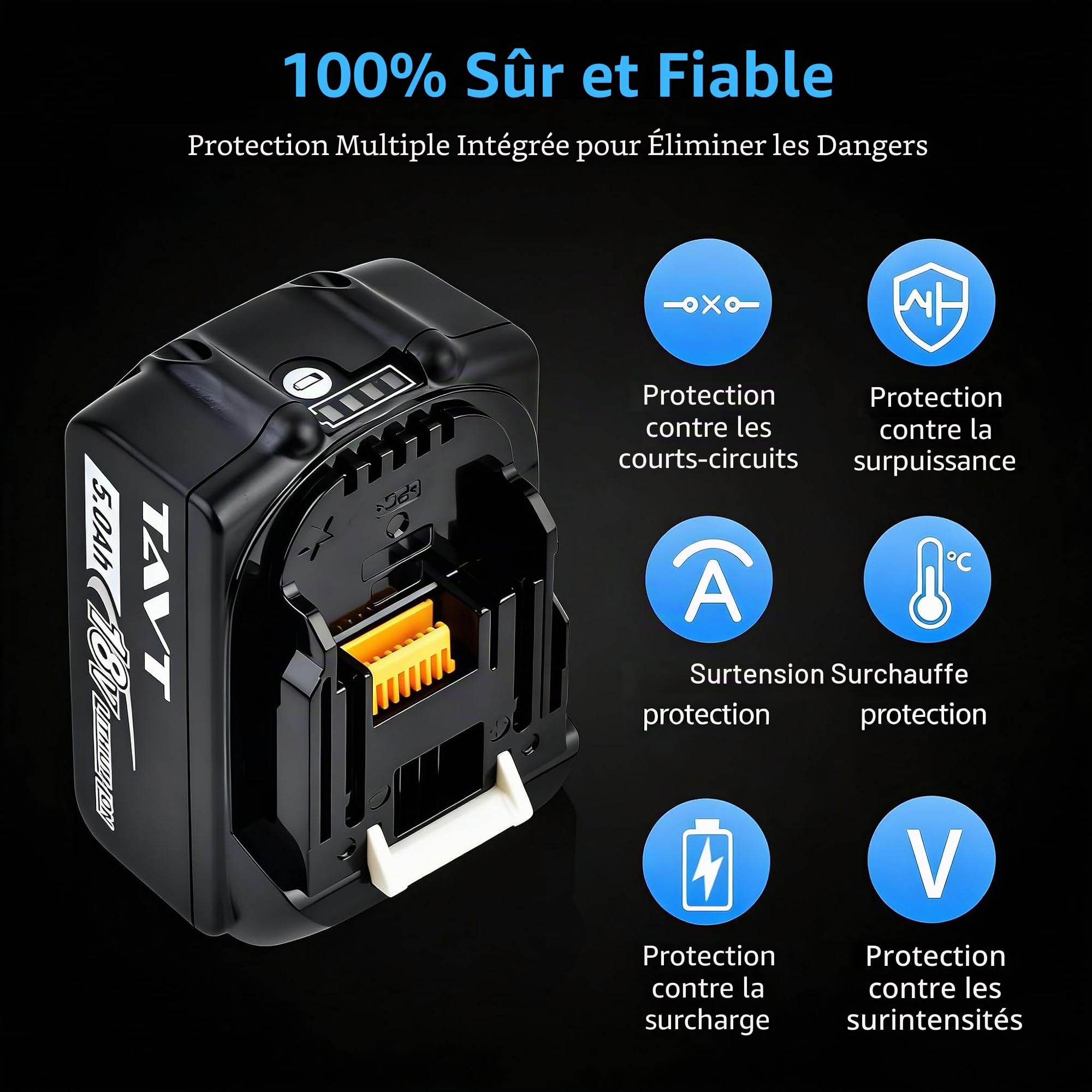 Lot de 2 batteries 18 V 5 Ah BL1850 et DC18RC chargeur compatible avec batterie Makita 5.0ah 18V BL1850B, BL1860, BL1860B, BL1840, BL1830, BL1820