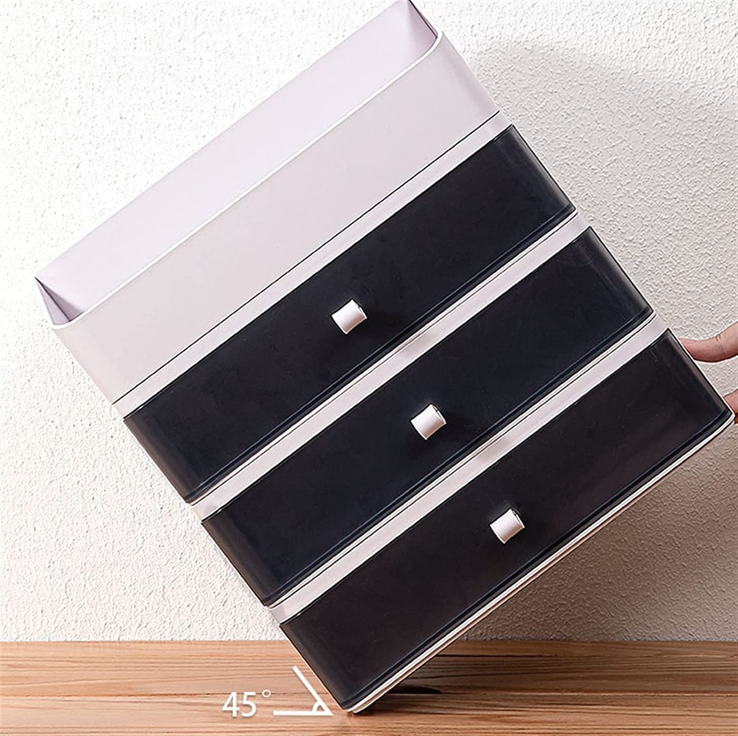 Organizador de Maquillaje cosmético con cajones, Soporte de lápiz Labial de la Caja de Almacenamiento de Contador de baño