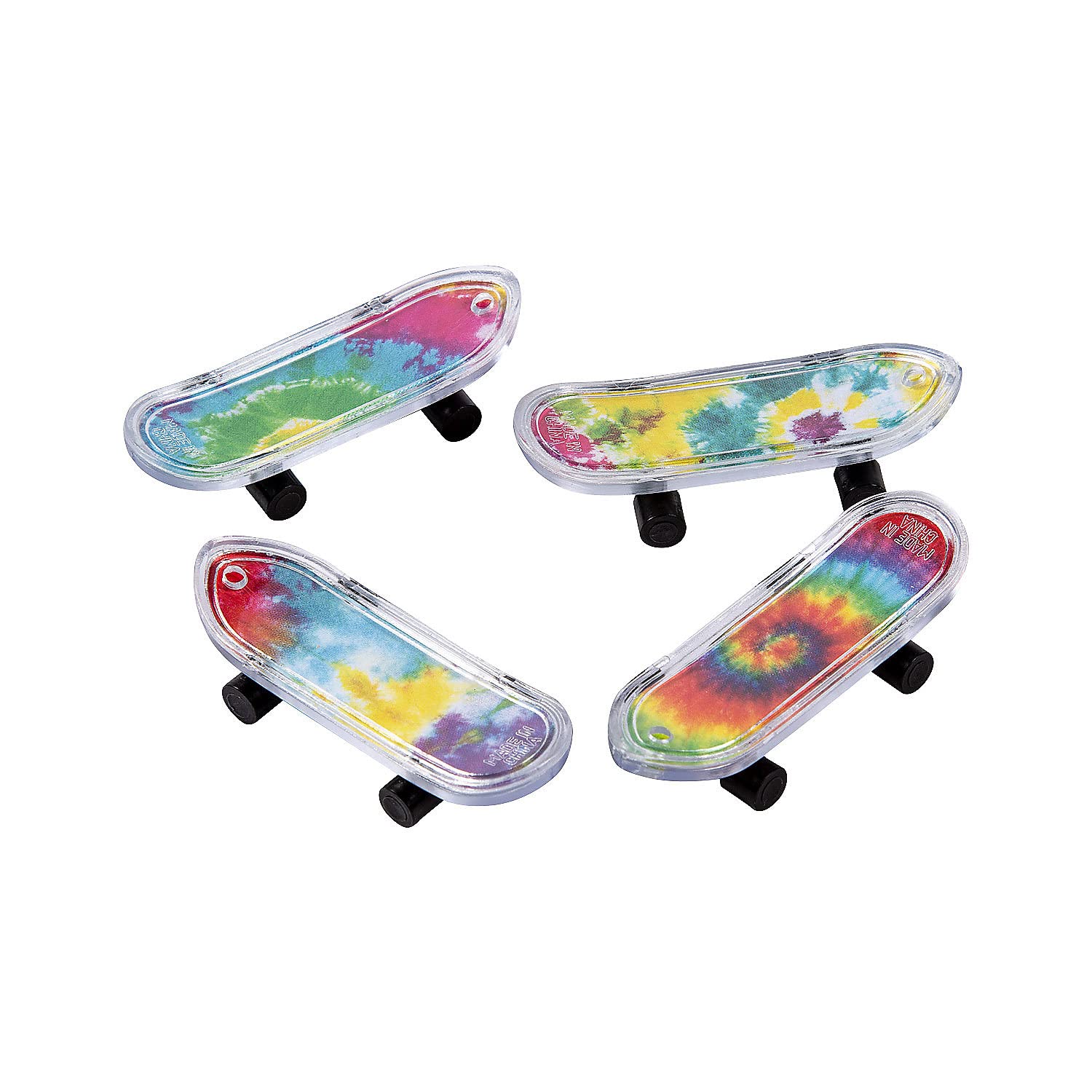 Fun Express Mini Skateboards Tie-Dyed - 36 Pièces