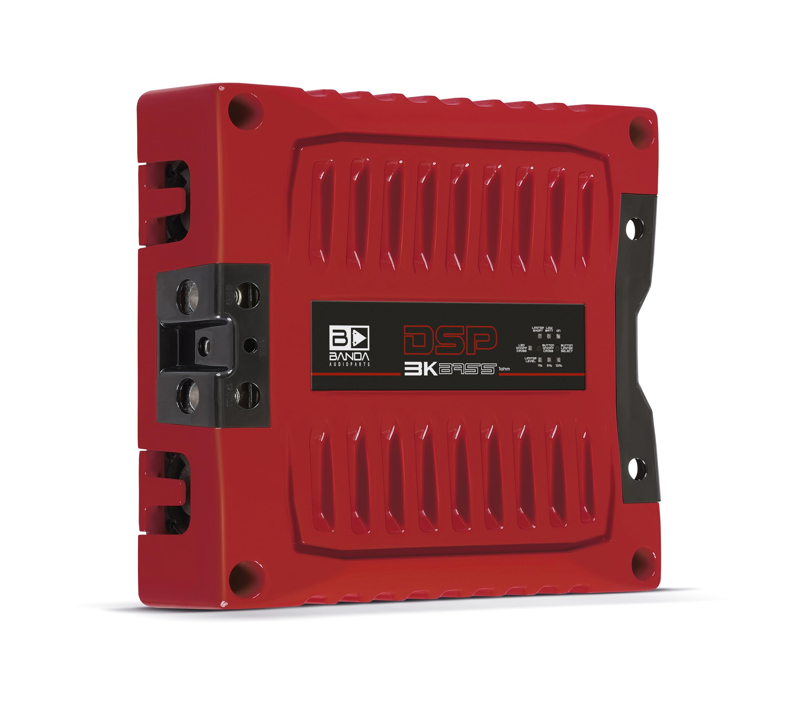 BANDA Audioparts DSP3K1REDBASS Band Amplifier Module 3k1 3000wrms 1-Ohm 1 Channel Car Audio Amp DSP BASS Model with 3 Limiter Integrated Level Positions - DSP3K1RED