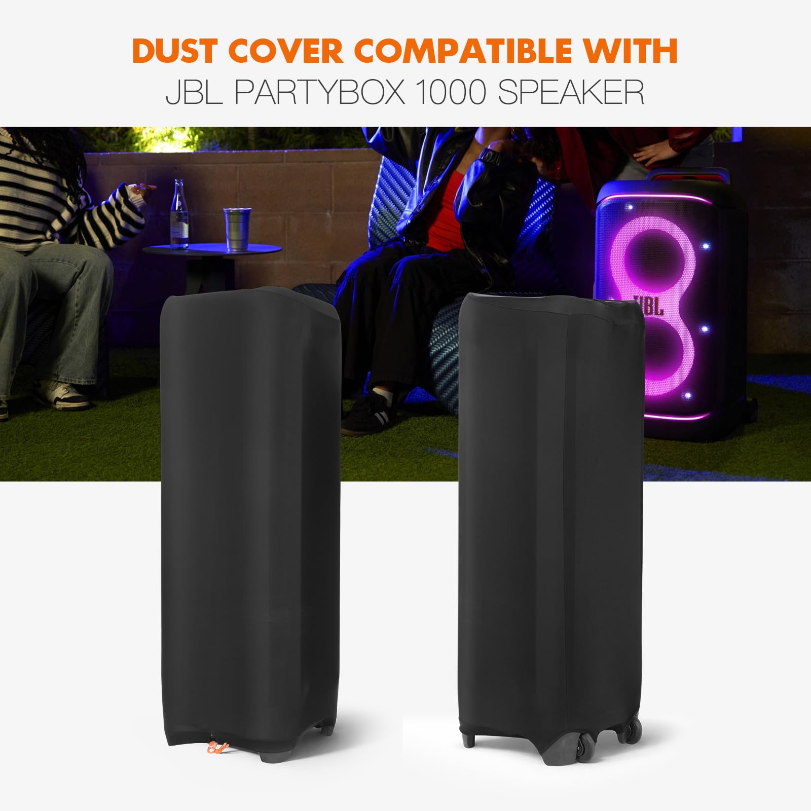 PartyBox 1000 - Custodia antipolvere compatibile con altoparlante portatile JBL PartyBox 1000, custodia protettiva morbida elastica per altoparlanti esterni