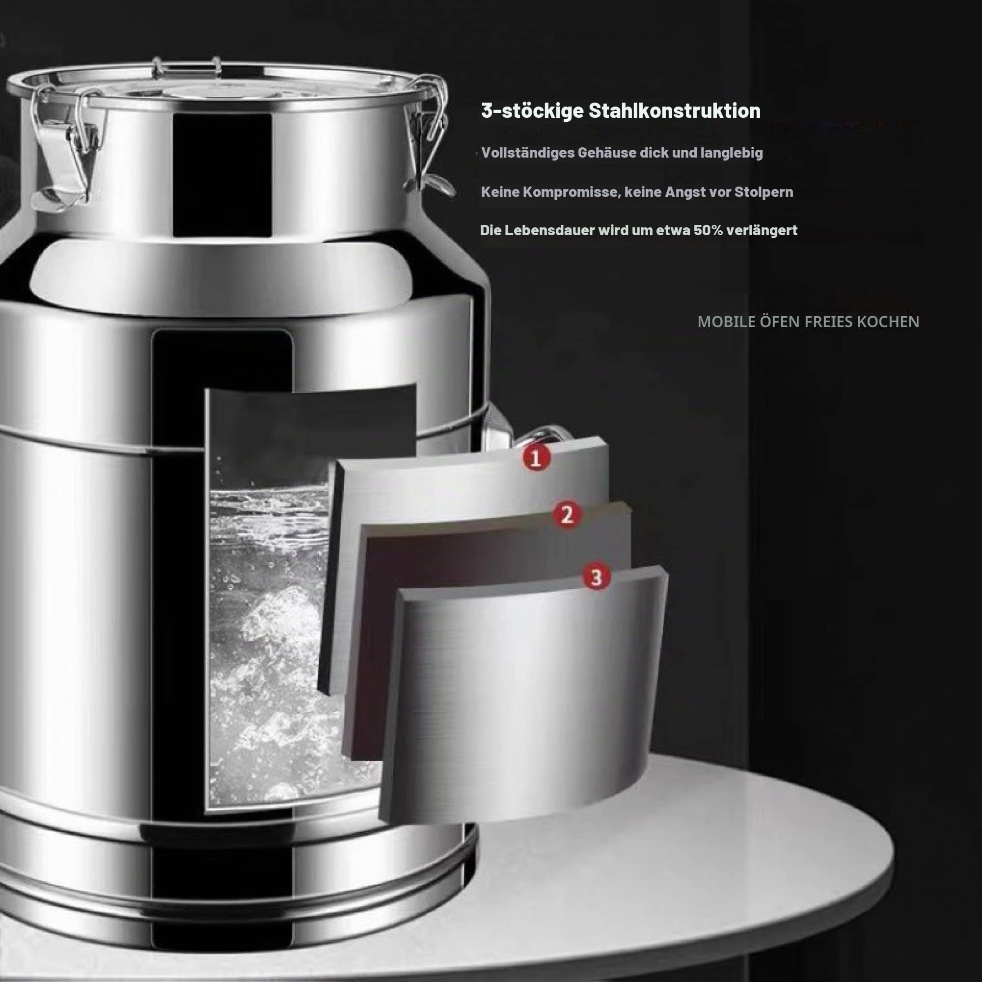 Edelstahl Milchkanne 5L/14L Weinkübel Eimer Tote Krug Ölfass Tank mit versiegeltem Deckel und Spigot Milchkanne / 5L