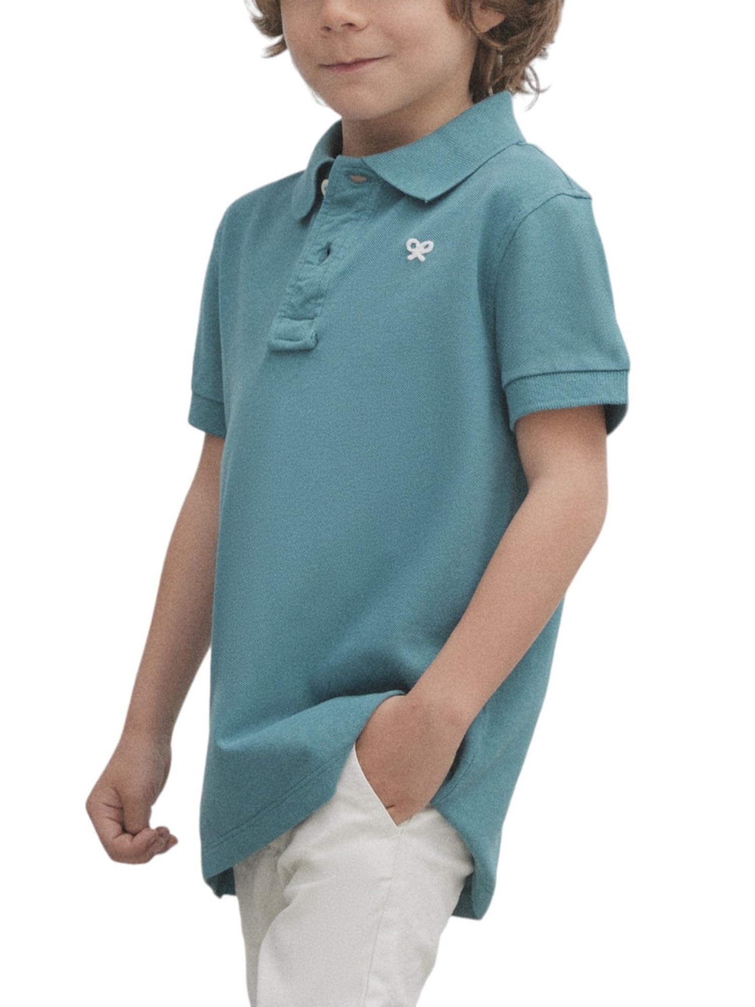 SILBON Polo Kids Clásico Raqueta Manga Corta para Niños