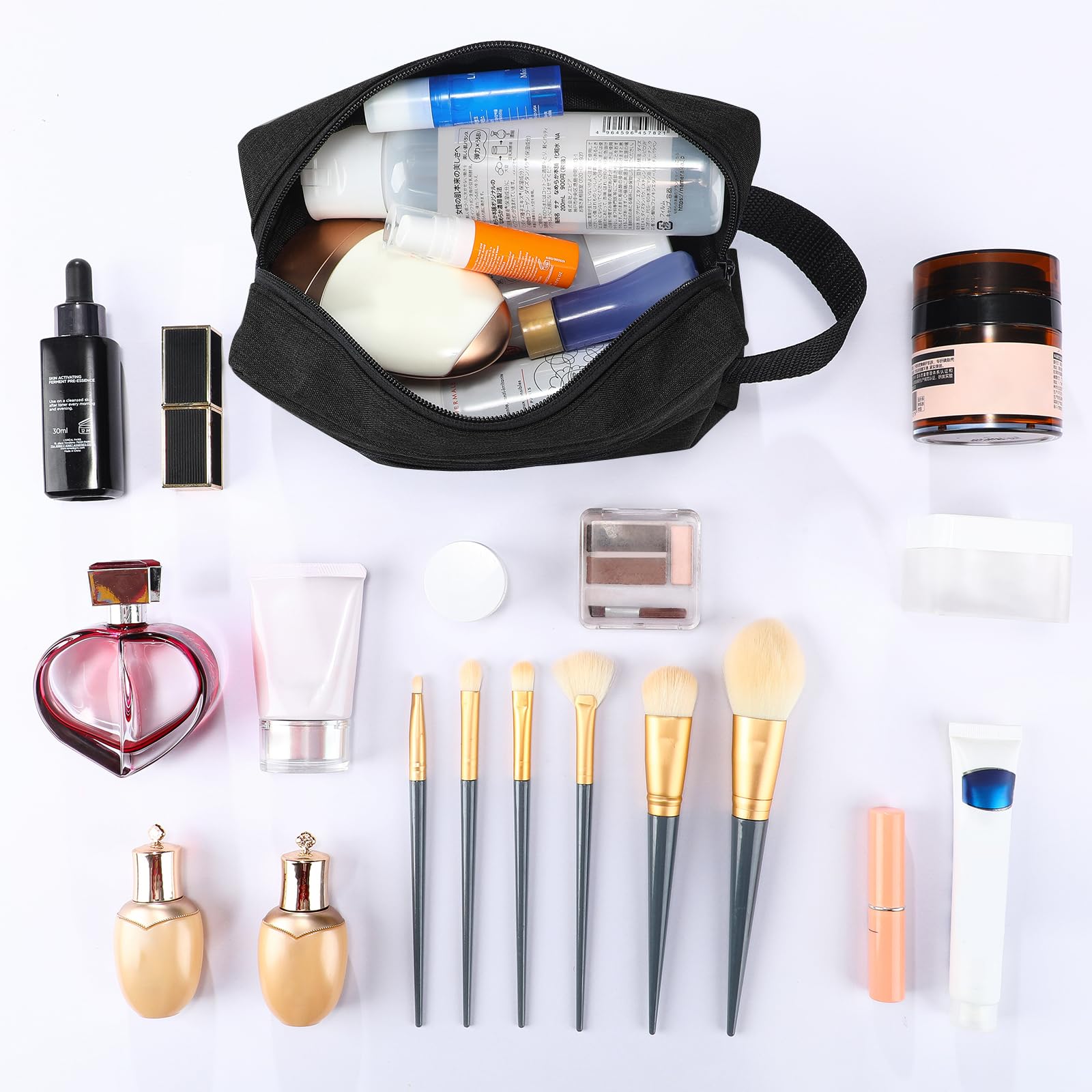Paterr 32 bolsas de aseo de viaje para hombres y mujeres, bolsa de afeitado grande resistente al agua, bolsa de cosméticos para colgar, bolsa de maquillaje, bolsa de viaje, organizador de artículos de
