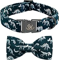 Vista 22 de Collar para perro Elegant Little Tail con moño, estampado de pepinillos, collar de moño lindo para perros pequeños