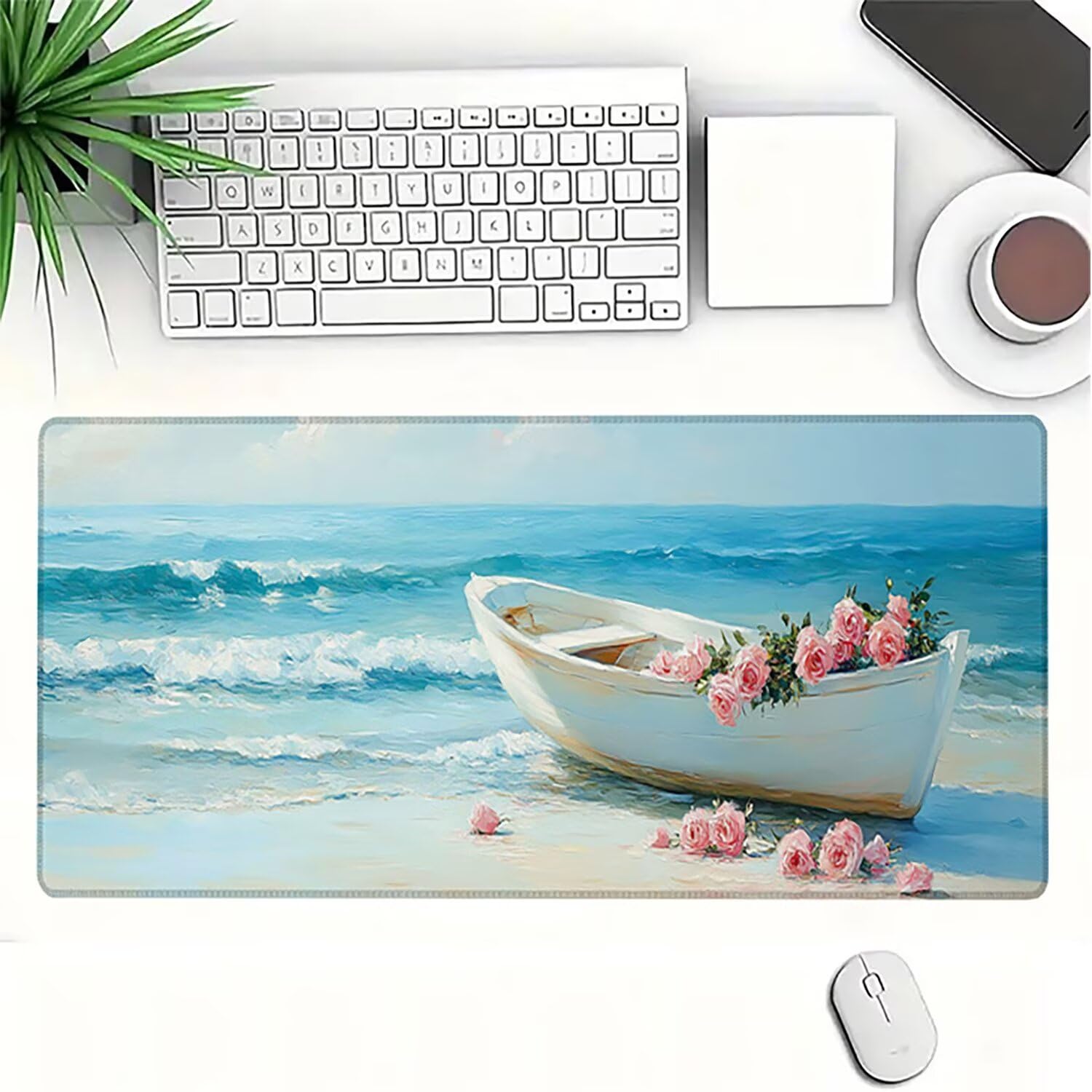 Lejnlnng Podkładka pod mysz do gier XXL, 120 x 60 cm, duża mata na biurko, wodoodporna podkładka pod mysz XL, antypoślizgowa gumowa podkładka pod mysz z przeszytymi krawędziami do biura, do gier JL