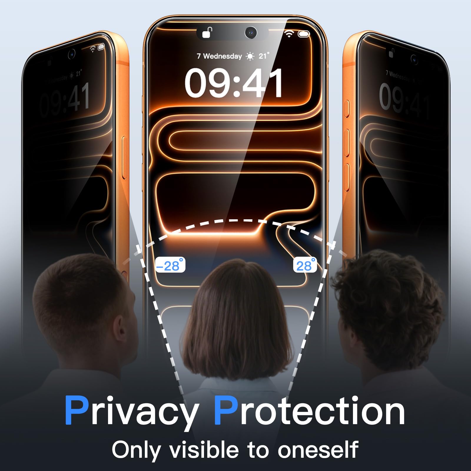 JETech Privacy Pellicola Protettiva per iPhone 17 Pro Max 6,9 Pollici con Protezione per Obiettivo Fotocamera, Vetro Temperato Film con Strumento di Installazione Facile, Pacco da 2 Ciascuno
