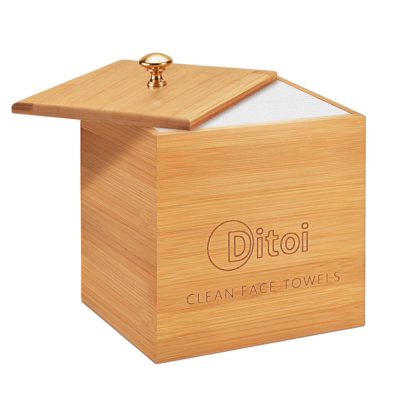 Face Towels,Storage Box with Copper Cover, Disposable Face Towel, Storage Containers, Soft Face Tissue XL, Makeup Remover Dry Wipes for All Skin