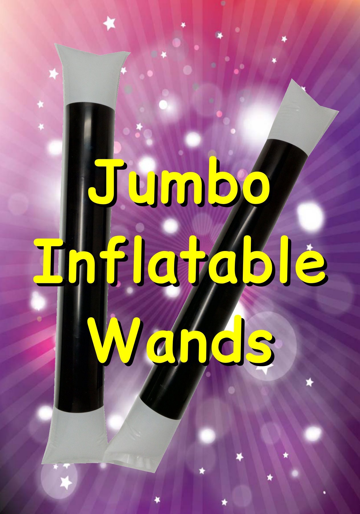 Magic2U Jumbo Inflatable Magic Wands (10 Wands per Pack, All Ages)