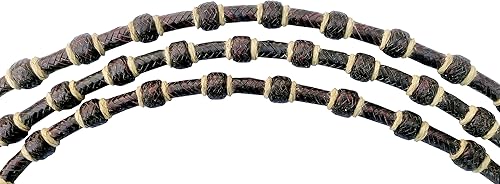 Miniatura 5 de Castaño/Borgoña/Granate Raw Hide Cuerda hecha a mano Nudos a juego Cuero Crudo Caballo Trenzado a Mano Romel Ranch Cuerda/Cuerda Reins-8.5 pies, 52