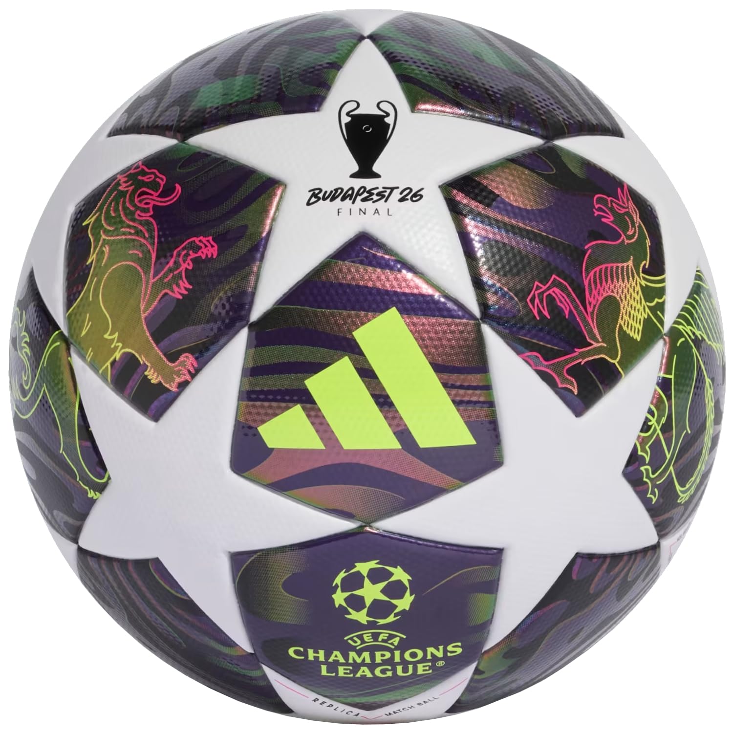 adidas UEFA Champions League FIFA Final League Replica Ballon de Football JX9095, Unisexe, Violet, Taille 4