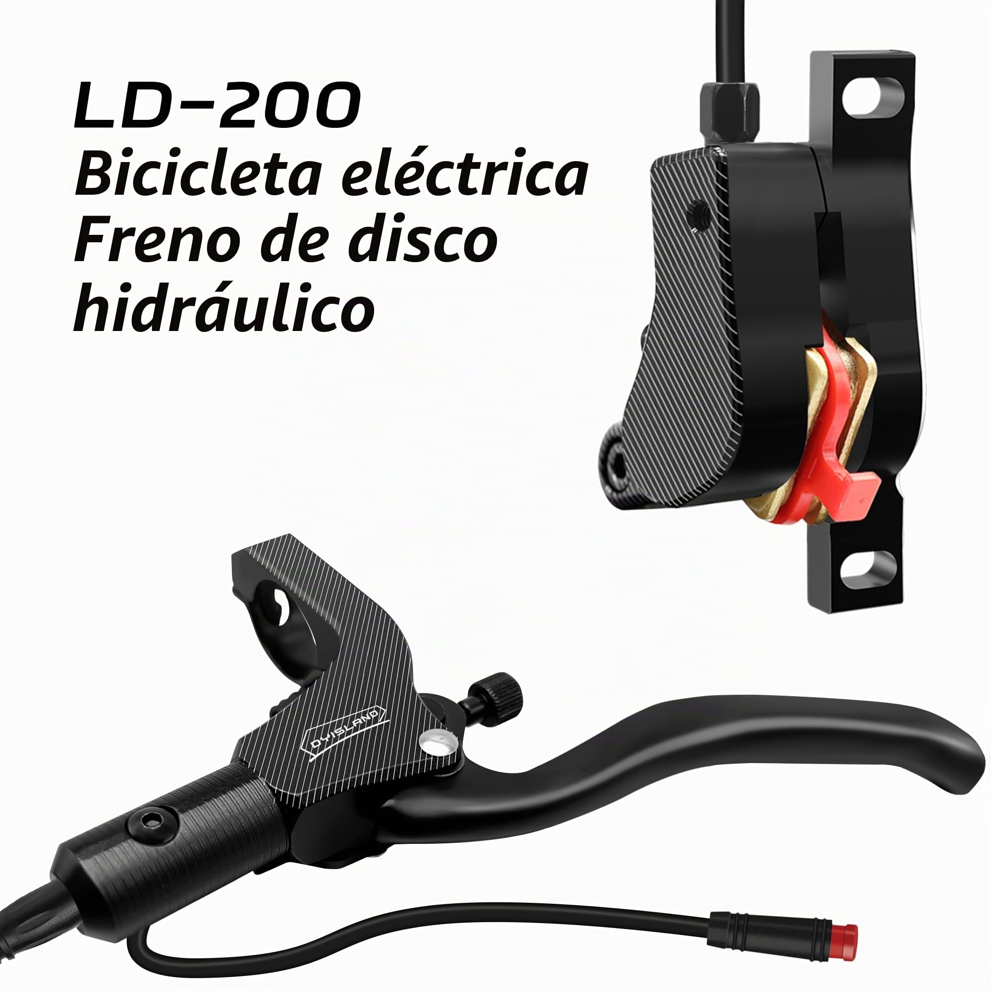 LD-200 Juego de Frenos de Disco hidráulico de 2 pistones para Bicicleta eléctrica, Kit de Freno hidráulico de 2 Pines