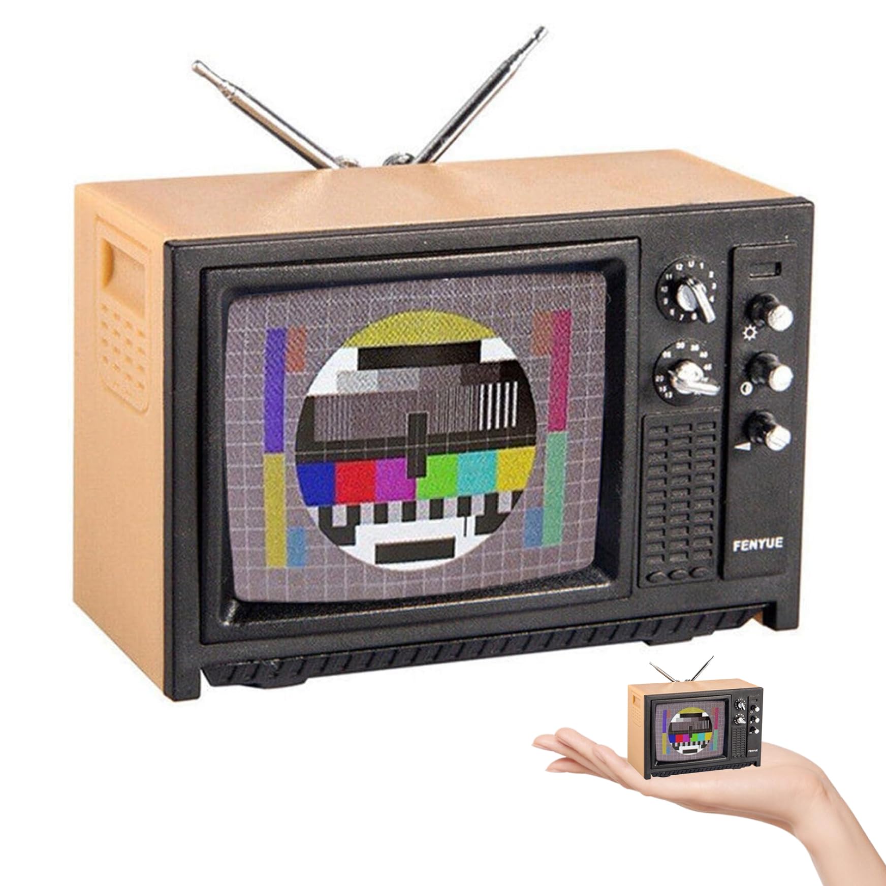 1 12 Scale Dollhouse Accessories, Plastic Vintage Mini Dollhouse Accessories TV, DIY Miniature for Decoration, Gift for Lovers