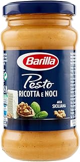 Barilla Sugo Pesto Ricotta e Noci, Pesto alla Siciliana, Senza Glutine, 190 gr