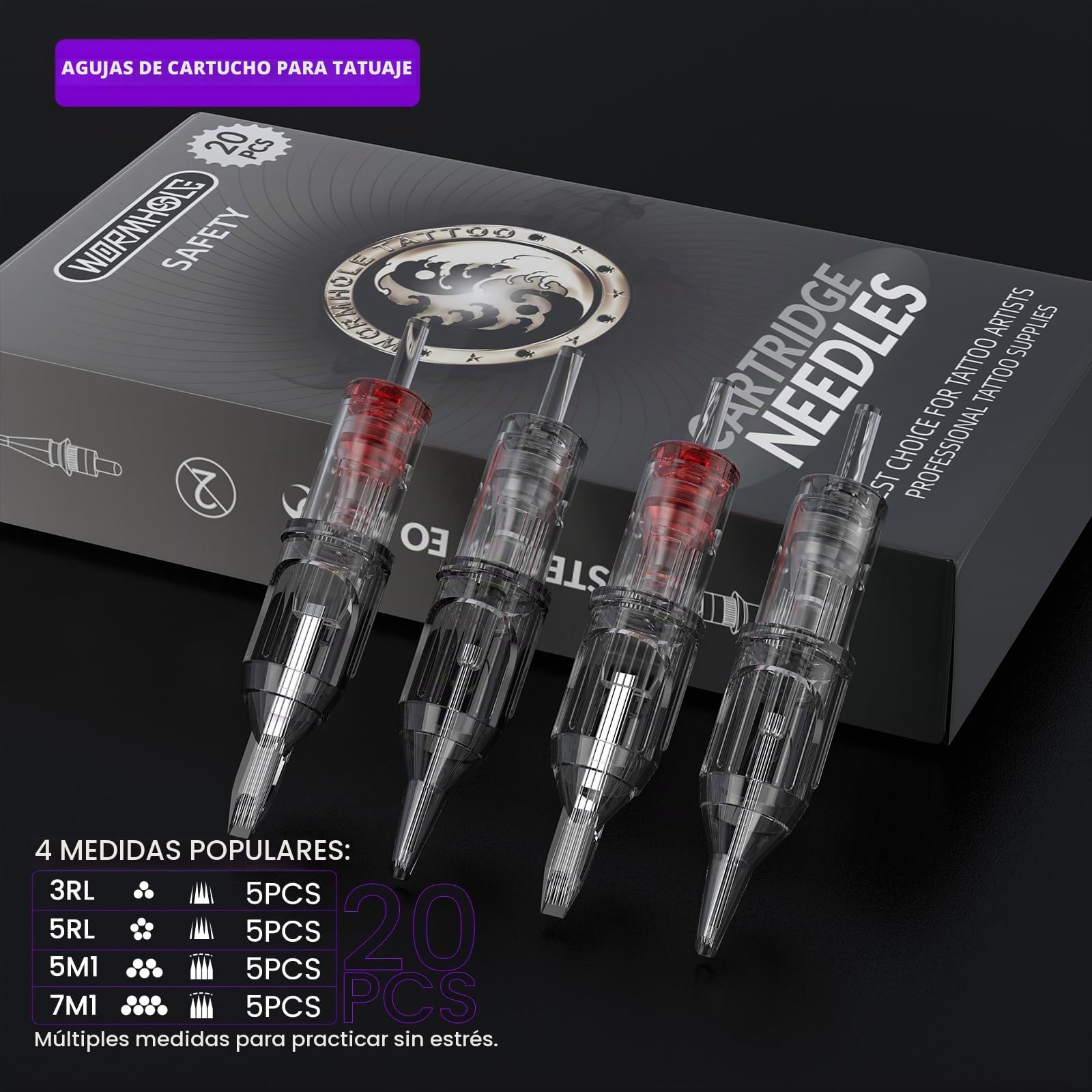 Wormhole Rotary Tattoo Pen Kit Kit de tatuaje Pen Machine Kit con Tatuaje Color