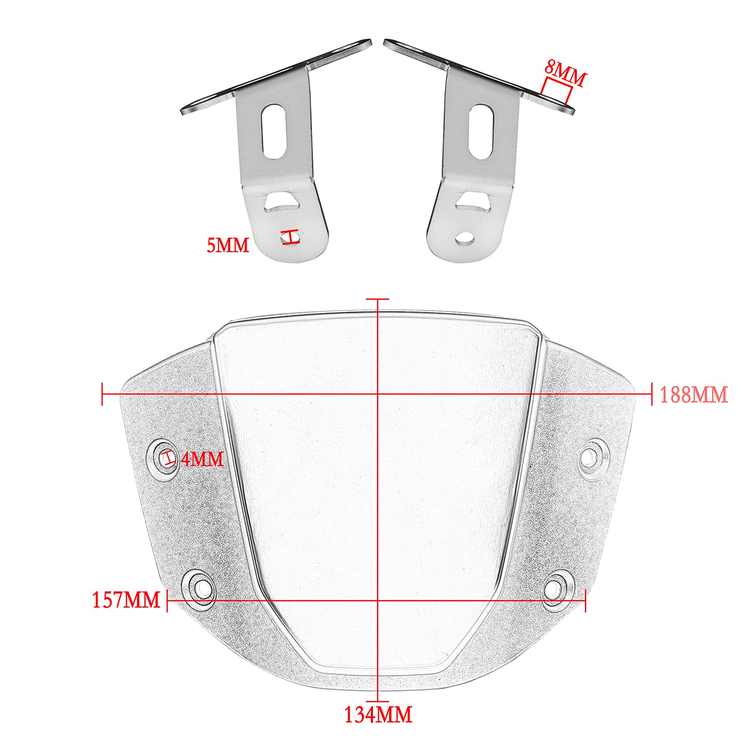 Carenado del alerón del Deflector del Viento del Flujo de Aire del Parabrisas de la Motocicleta para H-Onda CB125R CB 125 R CB-125-R CB250R CB300R CB-250-R CB 250 R CB 300 R 2018-2020 (Negro)