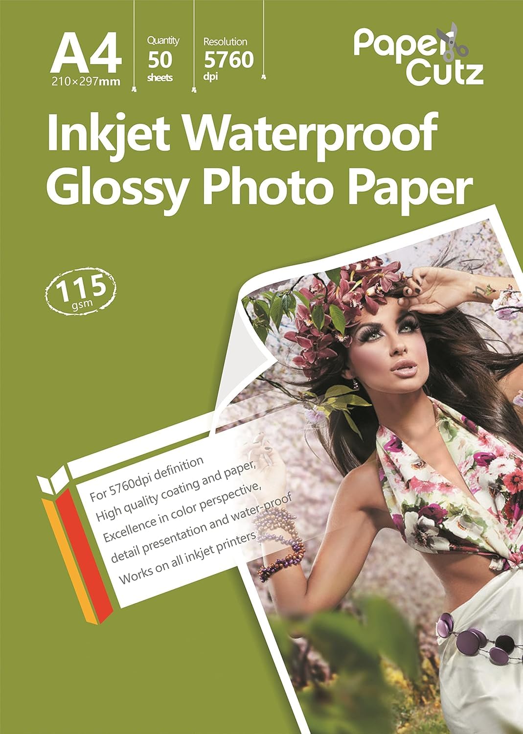 Papercutz A4 Inkjet Printer Photo Paper, 1000 Sheets (115GSM), Single Side Gloss, Versatile Printer Paper, Printing Papers, Universal Inkjet Printer Friendly, Photo Printer Papers — image 1