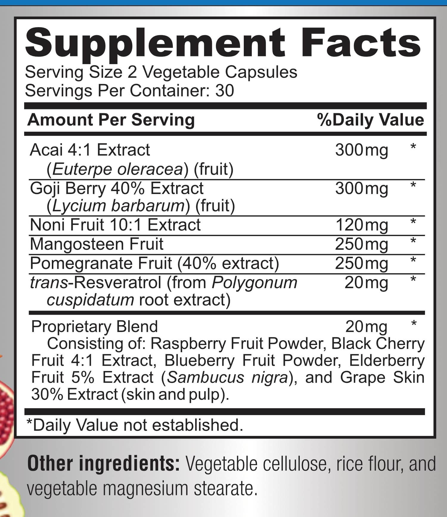 YUMMYVITE Super Antioxidant Fruit Superfood Complex, 60 Count (Pack of 1) — Amazon image 8