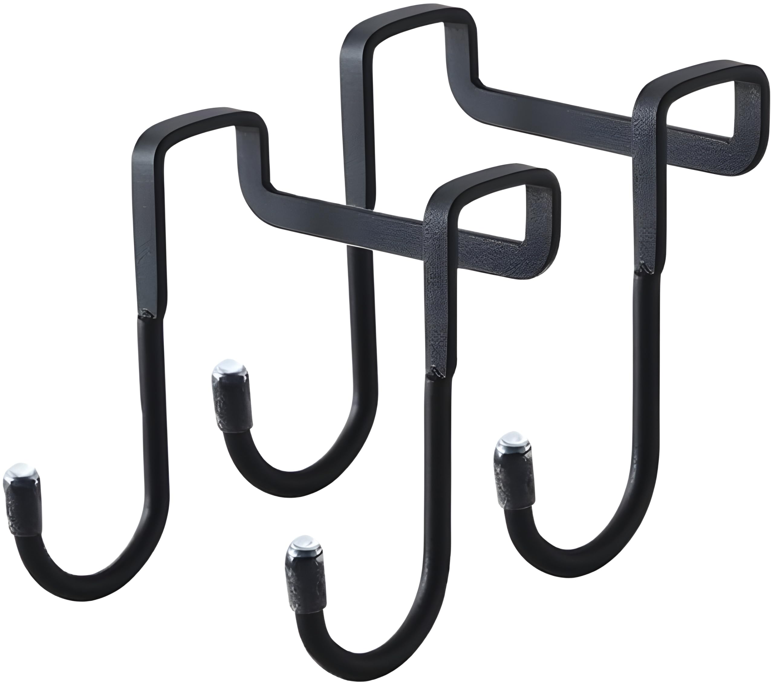 JIALTO 2 PCS Over The Door Hangers for Clothes | Double Over Door Hook Holder Clothes | Bedroom and Bathroom Door Hanger for Clothes | Bags, Towels and More Easily Attached to Cabinet Doors (Black) (B0CV75ZP79) Amazon Price History, Amazon Price Tracker