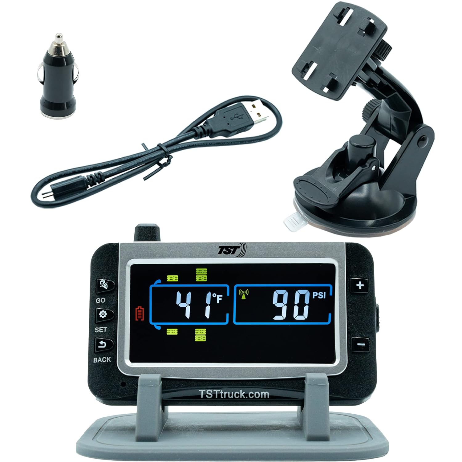 TST 507 Series Tire Pressure Monitoring System (TPMS) Full Color Monitor for RVs, Campers, and Trailers - Compatible with TST 507 TPMS Kits and Sensors (Display Monitor Only)