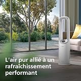 Philips Air Performer 2in1: Purifier and Fan - 70 m², Removes 99.97% of Allergens and Pollutants. HEPA Filter, Smart Sensors, Alexa, App. Quiet and Low Consumption (AMF765/10) - 2
